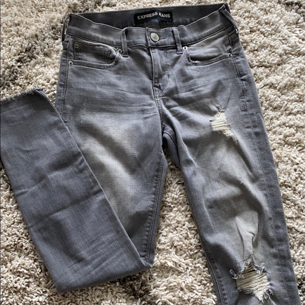 Express Grey Mid Rise Legging Size 0R
